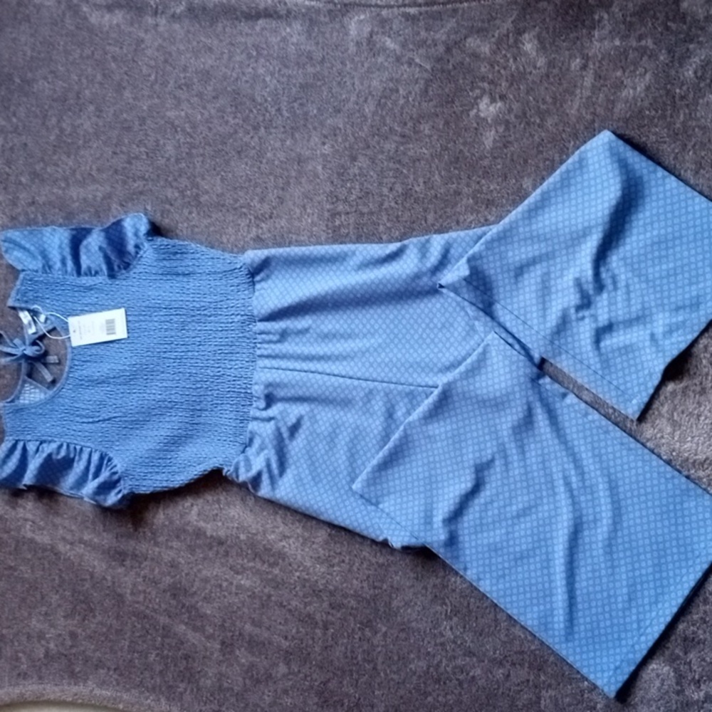 Blue Sleeveless Jumpsuit